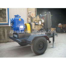 diesel engine pump with Trailer for irrigation